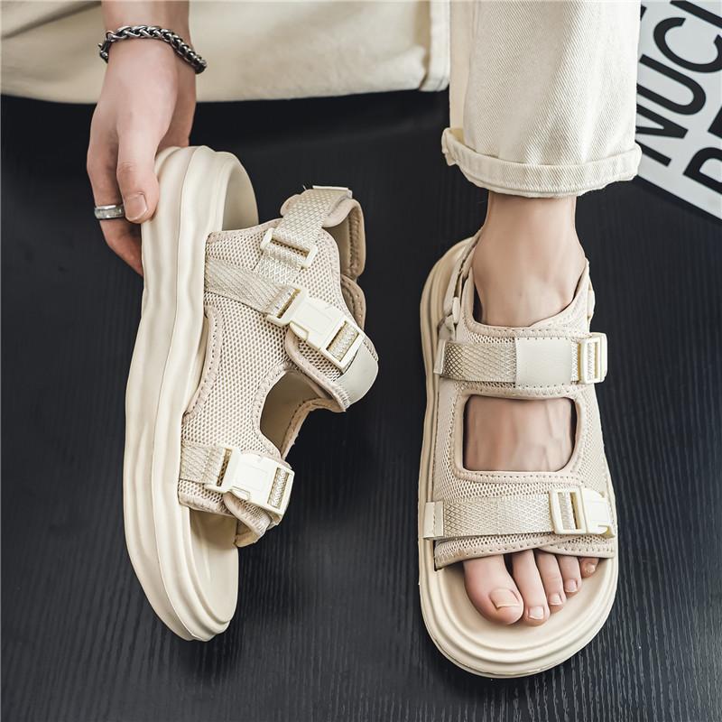 Sandali Estivi alla Moda da Uomo 2024 Leggeri Velcro Gancio Sandali Romani da Uomo Casual Sportivi Sandalo da Spiaggia per Uomo Ciabatte Infradito Open-toe
