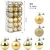 36-Piece Shatterproof Christmas Ornaments, Silver Plastic,1.6 Inch Diameter