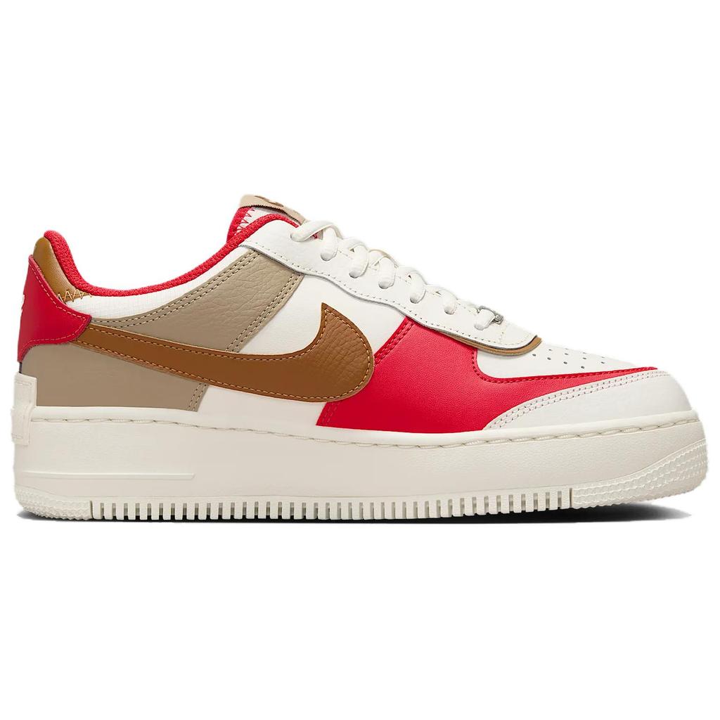 New Nike Air Force 1 Low Shadow Phantom Fire Red Khaki Women's HQ3400-030