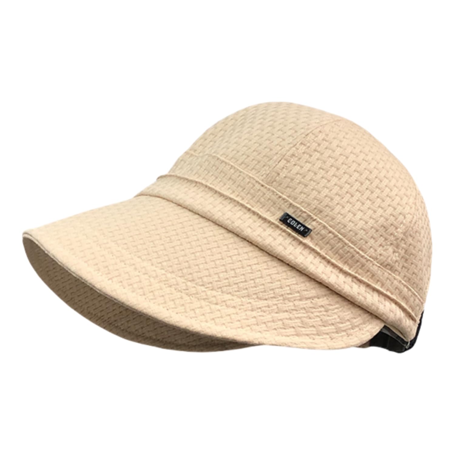 

Checkered Cap with Elastic Wide Outdoor Sun [Weuiean] Women s UV-Cut Cord, Brim, Foldable, Protection, Quick-Drying, Lightweight, HUFG-39 (Khaki)