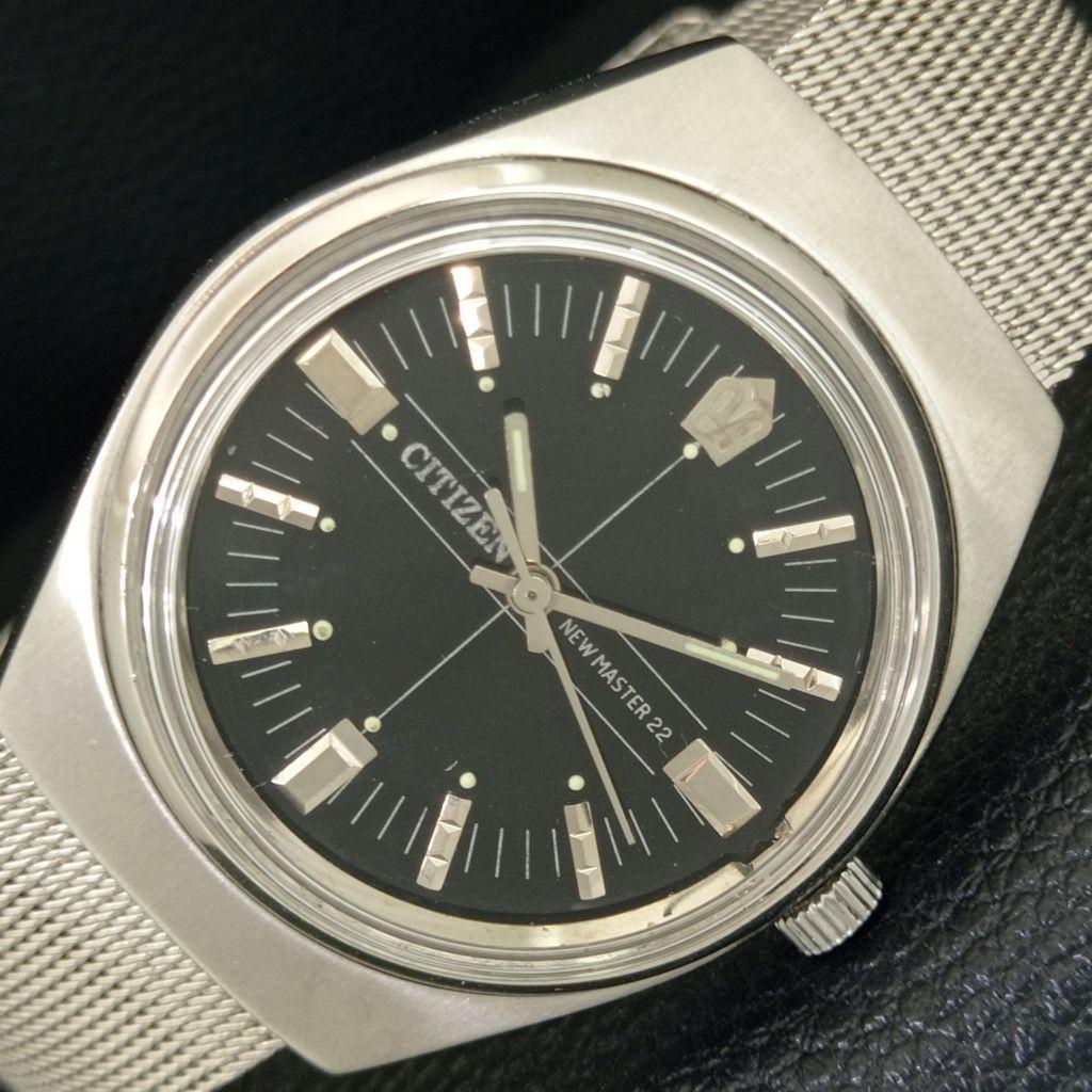 ВИНТАЖНЫЕ МУЖСКИЕ ЧАСЫ CITIZEN JAPAN С РУЧНЫМ ЗАВОДОМ, ЧЕРНЫЙ ЦИФЕРБЛАТ a706459-1