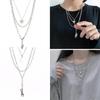 Three-Layer Metal Bear Star Clavicle Chain Women Birthday Party Jewelry Gift