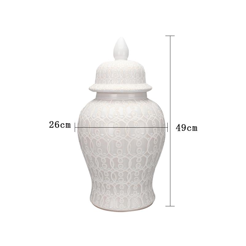 

Flower Ceramic Storage Jar with Lids Porcelain General Jars Classical Tea Caddy Flower VasesGinger jar Vintage Home Decor