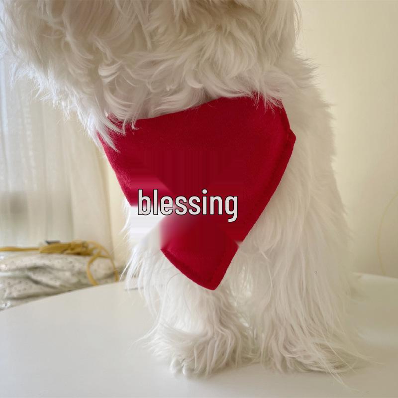 Red Wedding Bow Tie Pet Bib for Dogs and Cats Small