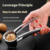 Stainless Steel Manual Nut Cracker Kitchen Gadgets High Quality Walnut Opener 2 Styles with Non-slip Handle for Household