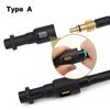 Black Water Hose Connector Plastic High Pressure Adaptor Nozzle Converter For Karcher Between Lavor