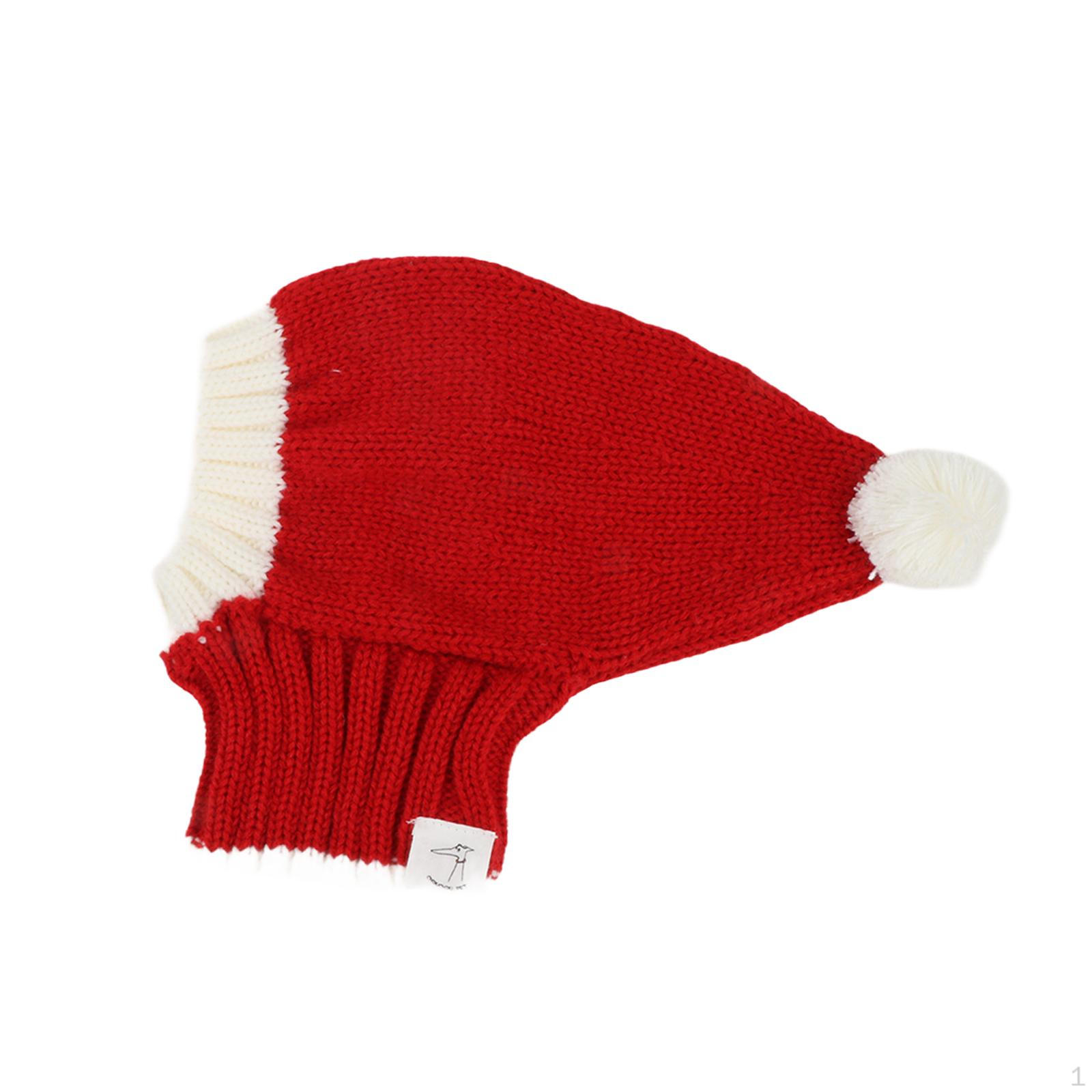

Christmas Dog Hat with Hood And Scarf, Fun Windproof Photo Prop, Knitted Pet Hat, Ideal for L_Red