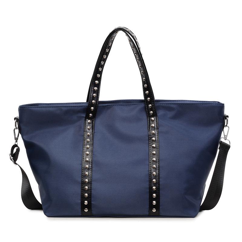 Fashi borchie borse da donna grande capacità nylon borse a spalla per viaggio femminile grandi tote per pendolari signore borsa borsa