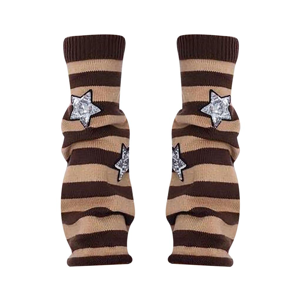 Comfortable Soft Striped Socks with Decorative Star Pattern for Daily Wear School Office Sports and Casual Activities