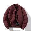 Mens Oversized Casual Winter Bomber Jacket Warm Thickened Cotton-Padded Outerwear Daily Wear