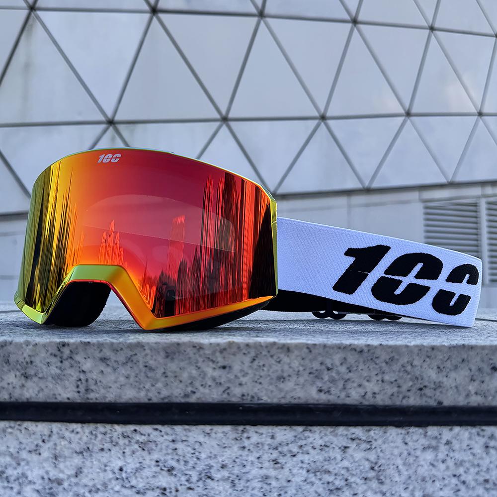 Magnetické lyžařské brýle Dvouvrstvé HD sklo Lyžování Proti zamlžování UV400 Snowboardové brýle Muži Ženy Lyžařské brýle Ochranné brýle