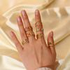 18K Gold Plated Stainless Steel Women's Geometric Colorful Enamel Ring