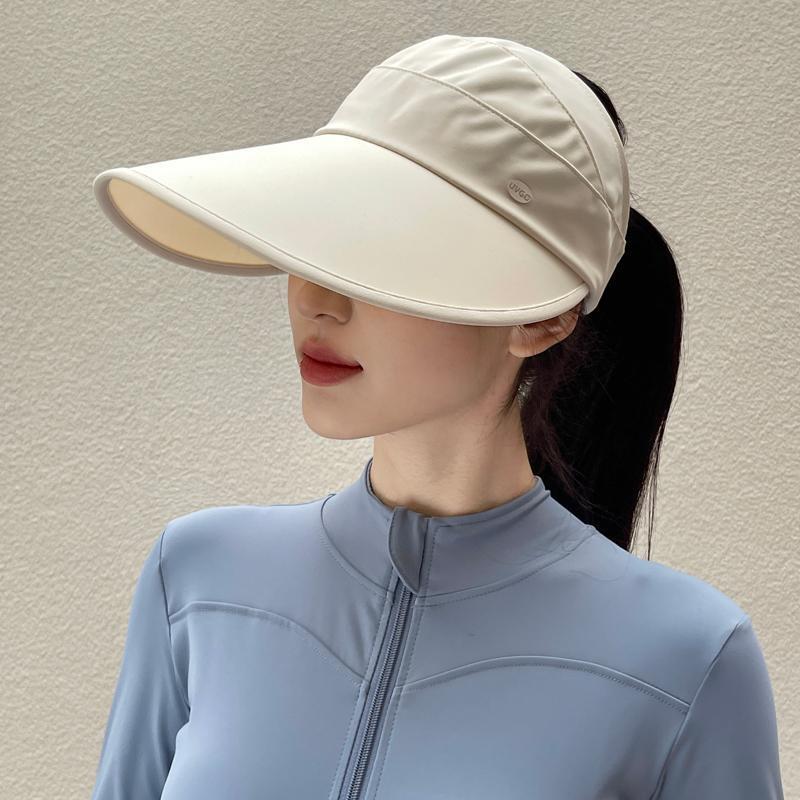 Summer Sunscreen Hat Women's Large Brim Sun Hat Can Be Stored Folding Ice Silk Fashionable Versatile Sun Hat