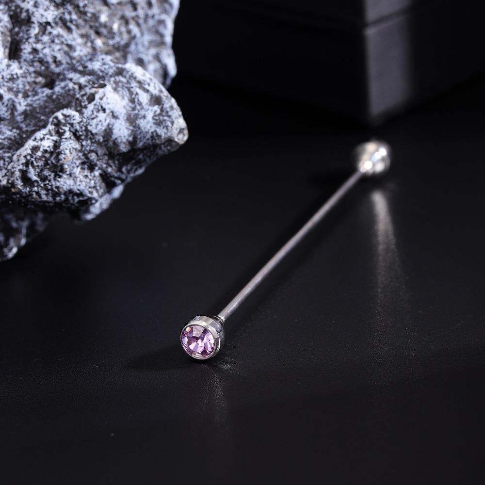 Spiral Buckle Shirt Collar Pin Detachable Neckline Pin Crystal Tie Collar Needle  Men