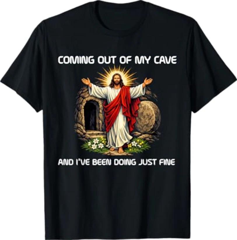 Camiseta Pascua Cristiana Divertida Saliendo de Mi Cueva Regalo Easter 4XL