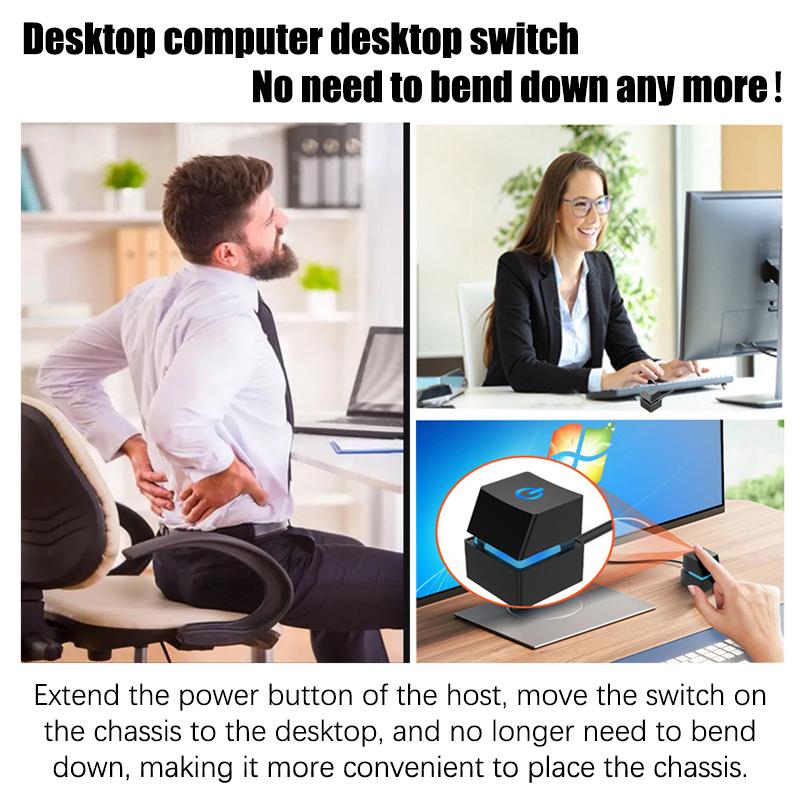 Pc Led Pc Gabinete de Computador Botão Externo Gabinete de Computador Placa-mãe Chave Mecânica Botão Placa-mãe Inicialização Externa Energia