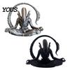 Unique Alien Gift Idea 3D Printed Figurine, Zen Meditation Alien-shaped Sculpture Desktop Ornament, Collectible Sculptures for Sci-fi Fans Toy