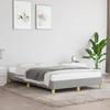 VidaXL Bed Frames, Upholstered Bed with Slatted Base, Double Bed with Footboard, Adult Bedroom Bed, Modern, Light Grey 379489