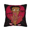 Cute Cartoon Girl BBetty Boops Square Pillow Cases Cushion Covers Creative Zippered Decor Pillowcover for Home xcm