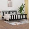 VidaXL Bed Frames Black Solid Pine Wood 200x200 Cm 3107052