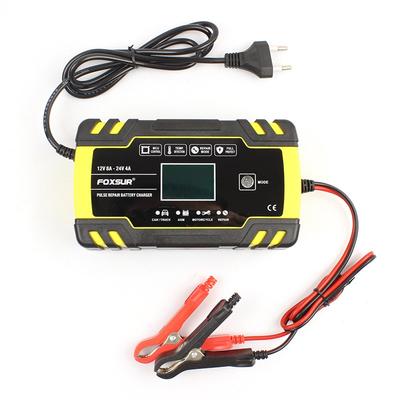 Plně automatická 12V/24V nabíječka olověných akumulátorů pro automatické opravy a sušení 12V/24V Pulzní automatická opravná nabíječka LCD digitální displej Nabíječka motocyklových autobaterií