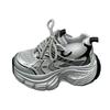 Silver Stacked Inner Height-increasing Women's Shoes 2025 New Summer Ins Internet Celebrity Platform Muffin Sports and Leisure Dad Shoes