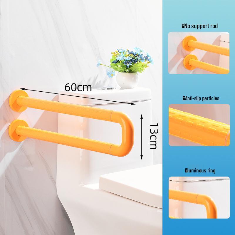 

Ванная комната Поручень U-образной формы для пожилых - Безбарьерная нейлоновая ручка для душа/туалета