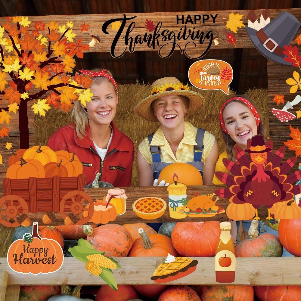 21pcs Glasses Party Paper Frame Cartoon Handheld Frame Prop  Photo Booth