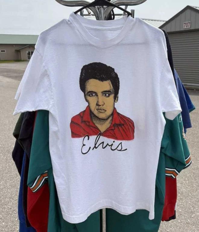 Vintage 1989 Graceland Elvis Presley T-Shirt Rock Music Graphic Tee S-5XL 3XL
