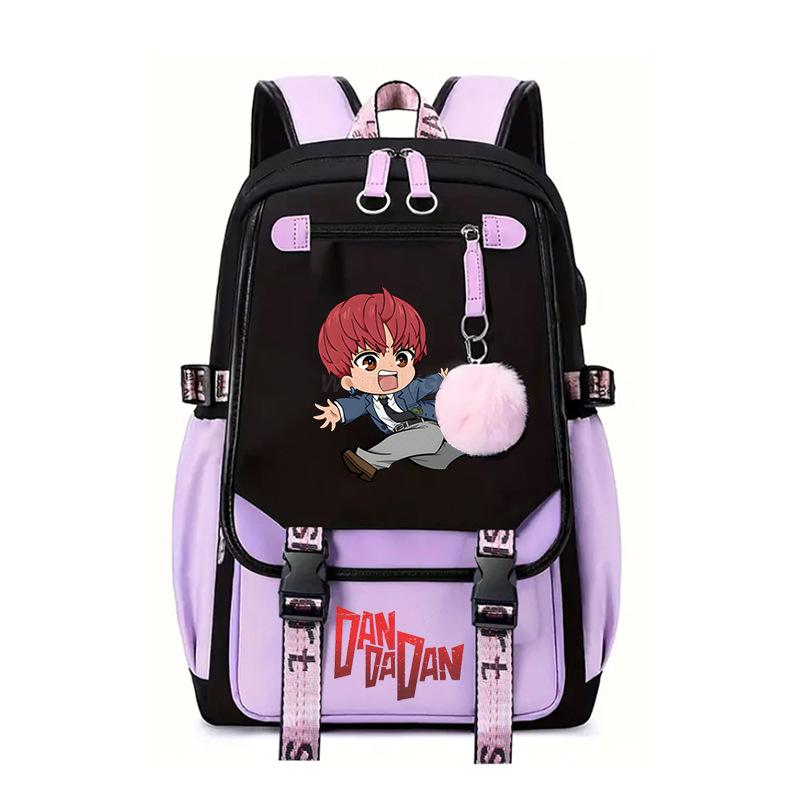Bold Party Dandadan Surrounding Anime School Bag Fashion Male Female Versatile Elementary and Secondary School Student Lightweight Backpack