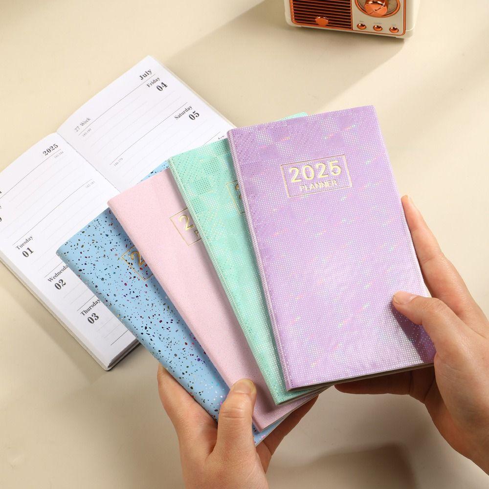 A6 2025 Agenda Book with Calendar Pocket Notebook Creative To Do List English Notepad  Students