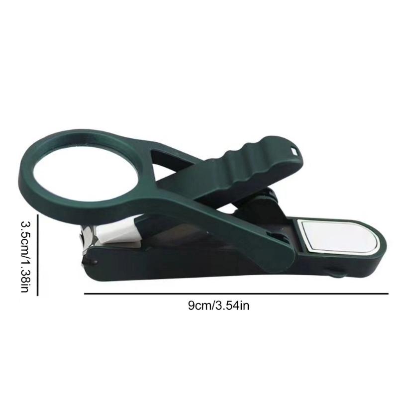 Removable Magnifier Nail Clippers with Splash Proof Design for Elderly Precisions Trimming Fingernails Toenails Cutter