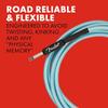 Fender Professional Series Tweed Instrument Cable, Straight/Straight, Daphne Blue, 18ft, 0990815204