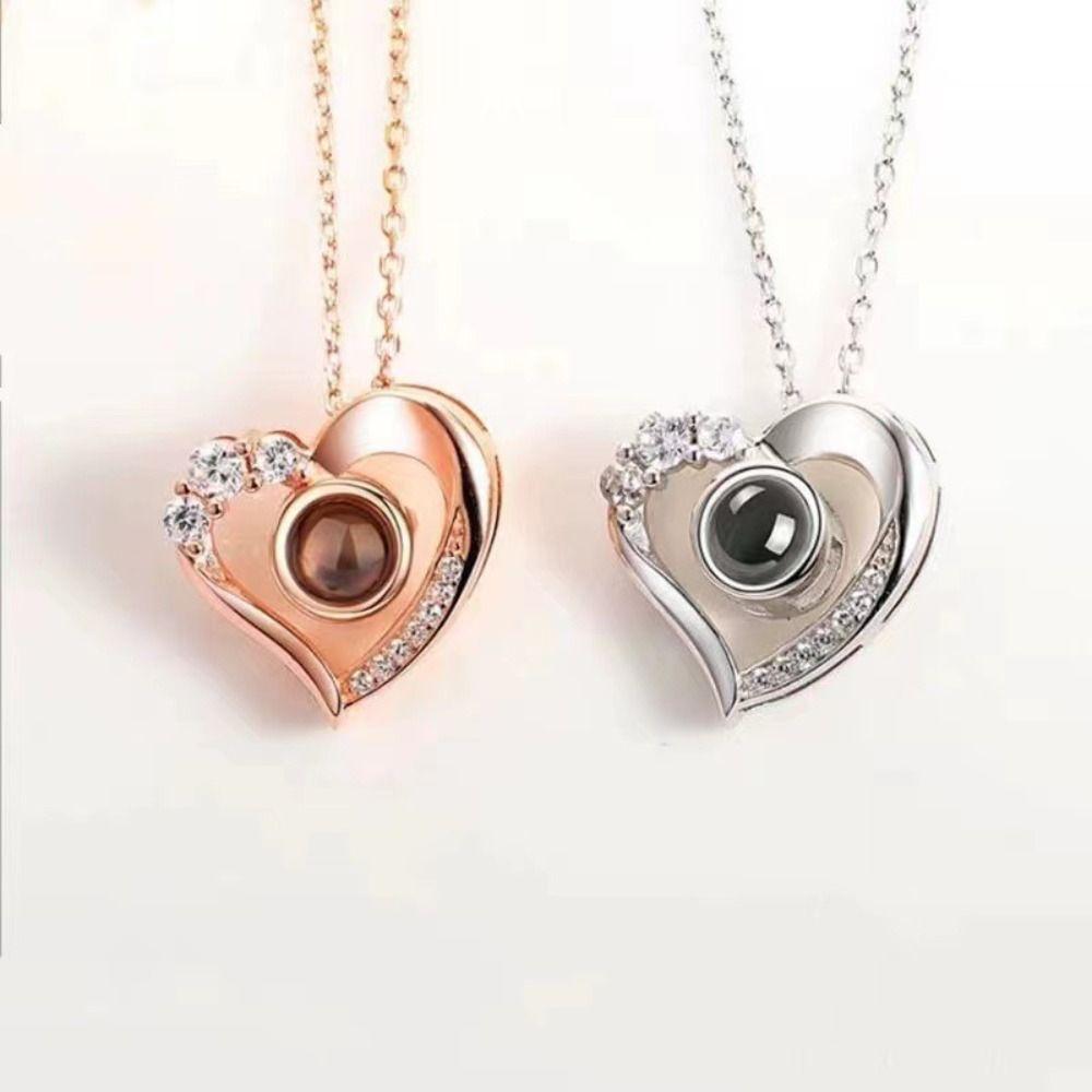 Jewelry Accessory Projection Necklace with Chain Necklace Pendants  for Wife Women Girls