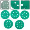 5Inch 8Hole Sanding Discs& Wet Dry PET Film Green Sandpaper Polishing