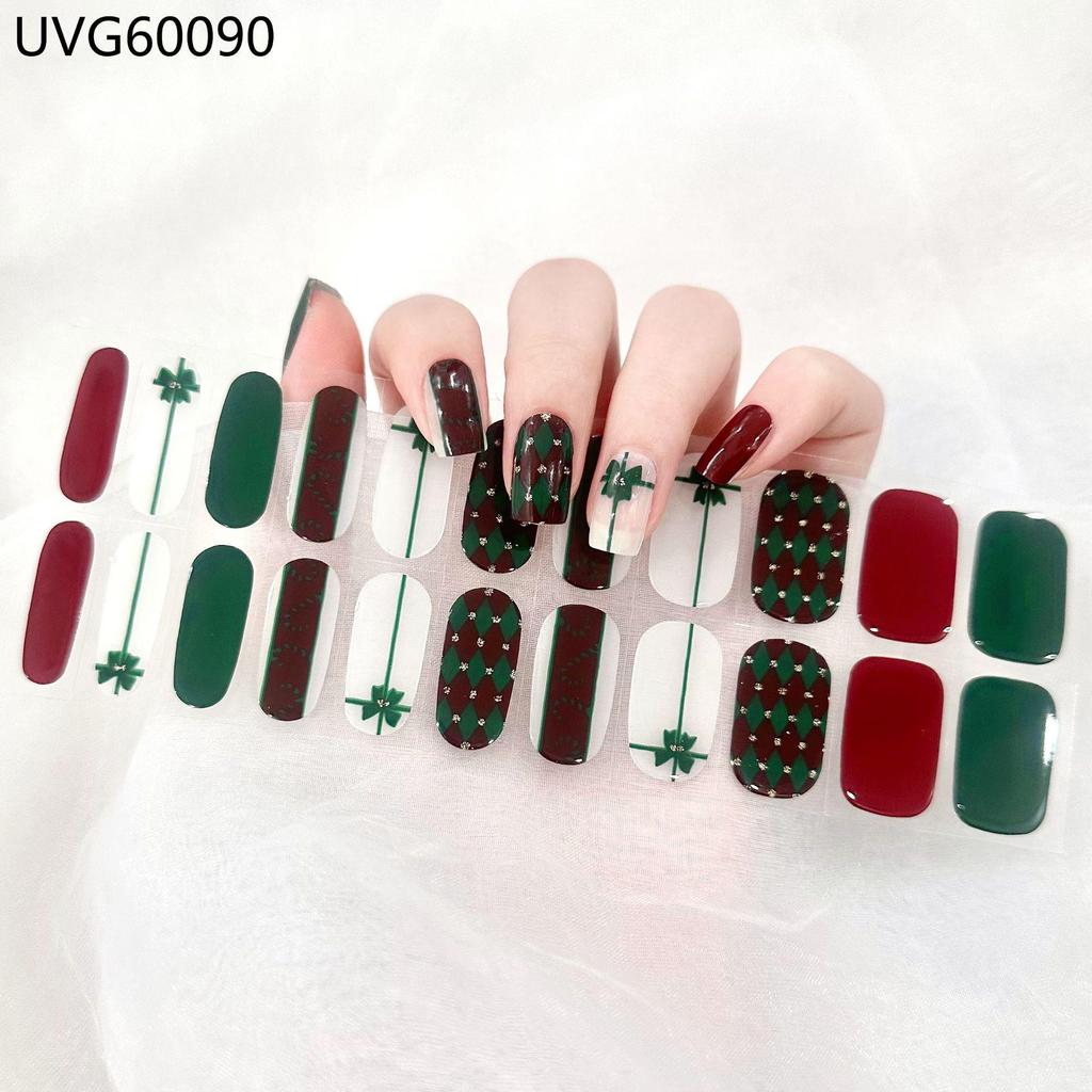 Transparent Nude UV Gel Nail Art Stickers: Semi-Cured, Semi-Baked Manicure Sheets