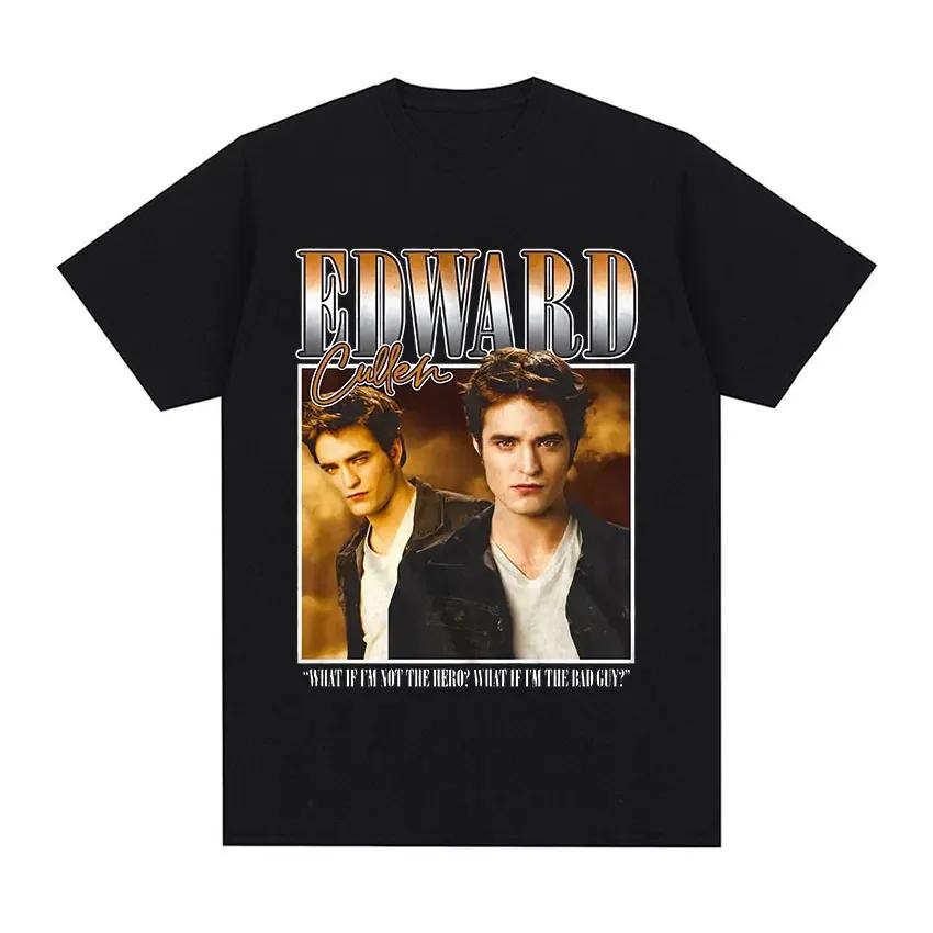 Robert Pattinson Edward Twilight Graphic T Shirt Unisex Fashion Cotton Short Sleeve Tshirts Unisex Retro ONeck Oversized Tshirt