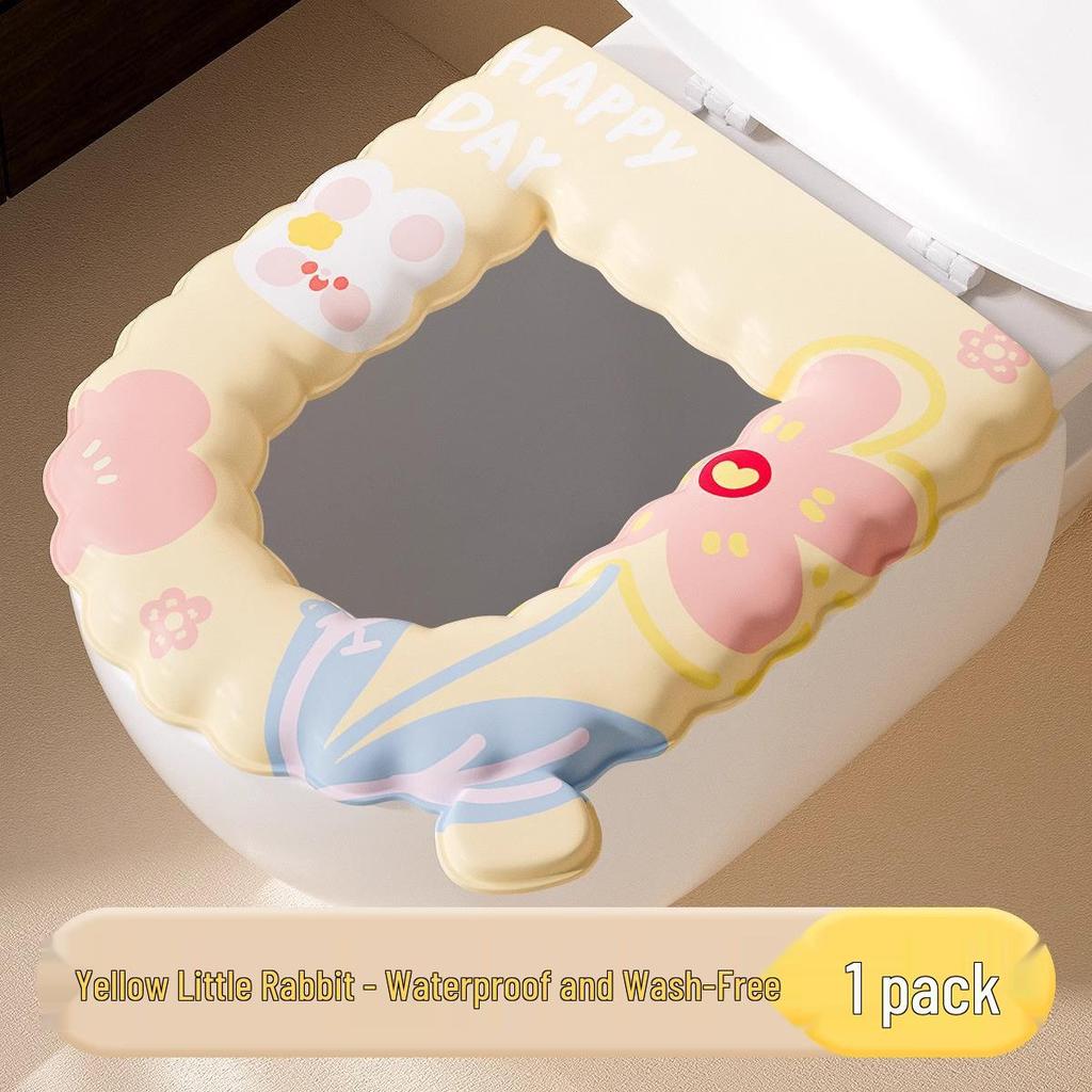 Waterproof High-Foam EVA Toilet Seat Cushion: Washable, Wipeable, Cute Winter Style