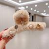 Pince à cheveux en vison strass haut de gamme 2025 - Grande pince crocodile pour coiffures relevées