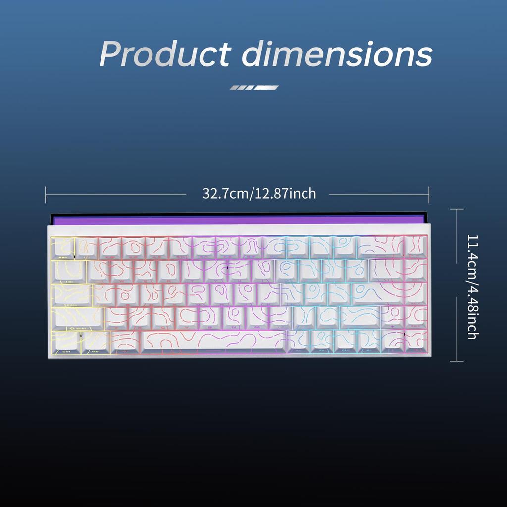 Ajazz NK68 Gaming Keyboard Mixed Lighting Wired Keyboard