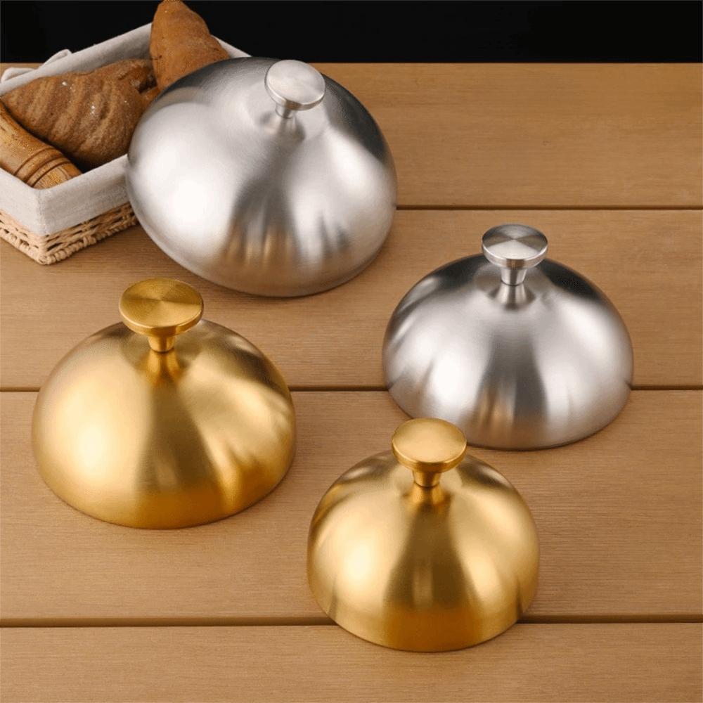 Stainless Steel Food Cover Round Steak Lid Multipurpose Restaurant Cuisine Cover  Grilling