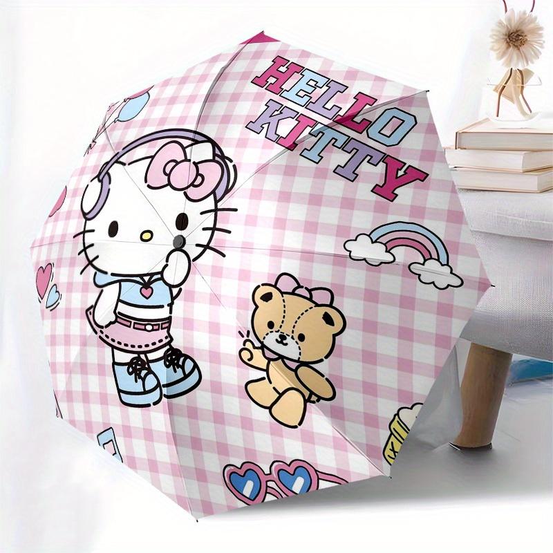 1pc Hello Kitty Roundel Umbrella with Plastic Handle,Suitable for All Seasons Home Travel Outdoor UmbrellaSanlio353