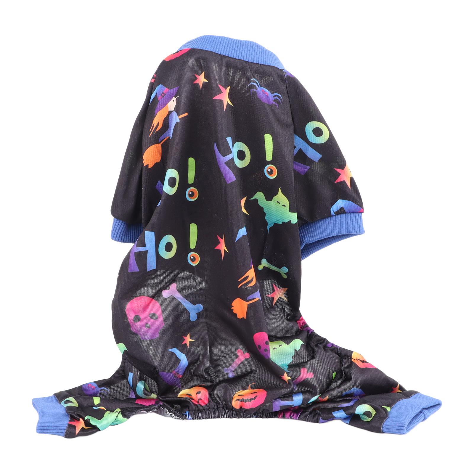 

Halloween Dog Pajamas Cute Stylish Comfortable 4 Legged Pet Jumpsuit for Halloween Theme Party Holiday Home Sleeping
