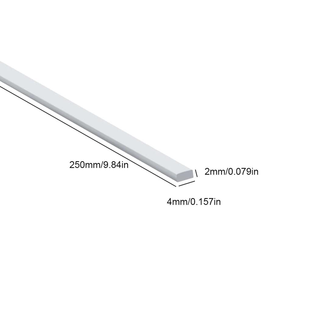 5-100pcs Architectural Model Making Rods , White ABS Square Plastic Sticks for Precision DIY Projects & Prototyping