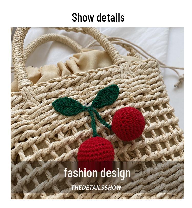 2024 Trendy Handmade Woven Beach Crossbody Straw Bag for Women