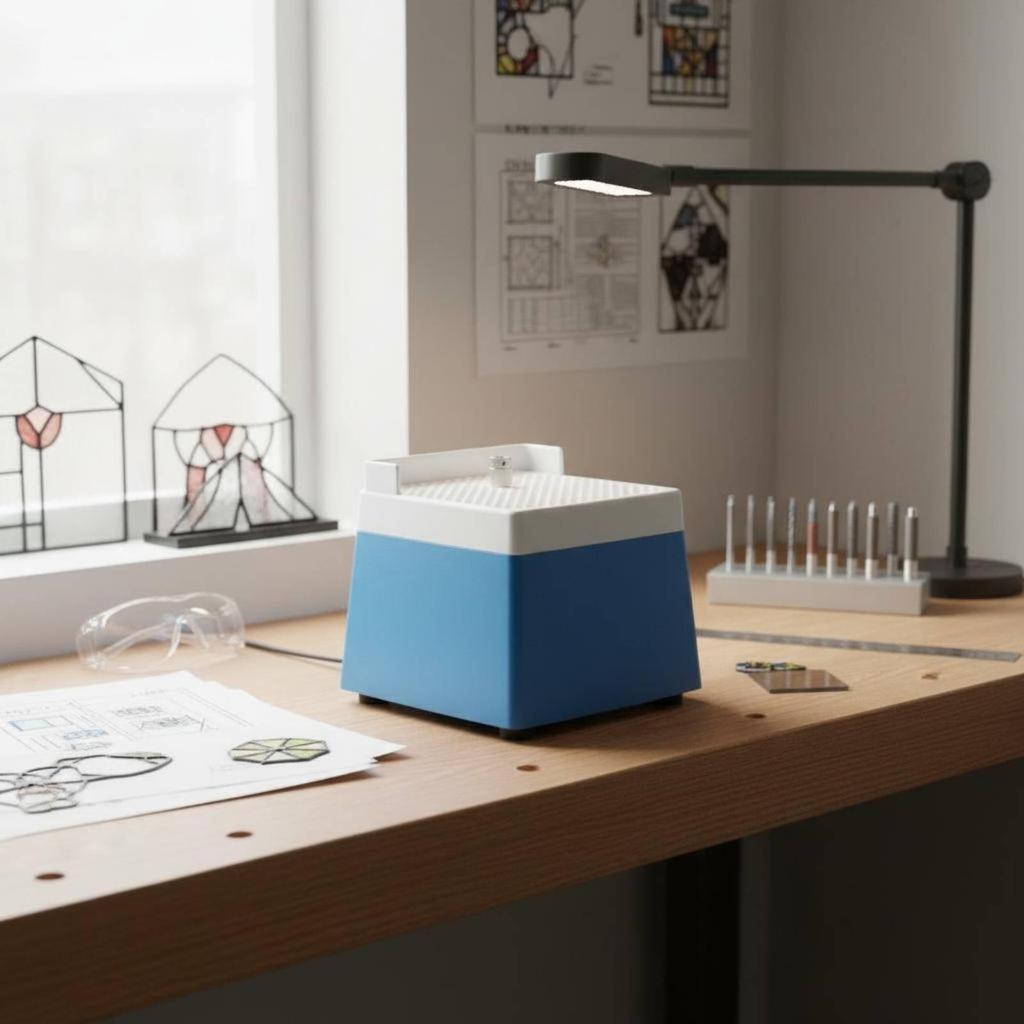 Automatic Water Feed Mini Stained Glass Grinding machine Portable Edger for Craftsmen, Art