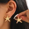 Simple Metal Star Set Zircon Pendant Earrings for Women Fashion Pentagram Earrings Bracelet Necklace Set Banquet Party Jewelry
