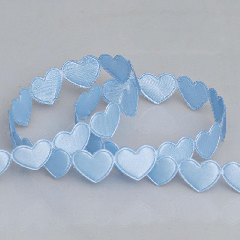 Elegant 1.5cm Heart Polyester Ribbon Flower Ribbon Decorative Materials Peach Heart Ribbon Accessories Gift Boxes Packaging Ribbons Home Decoration
