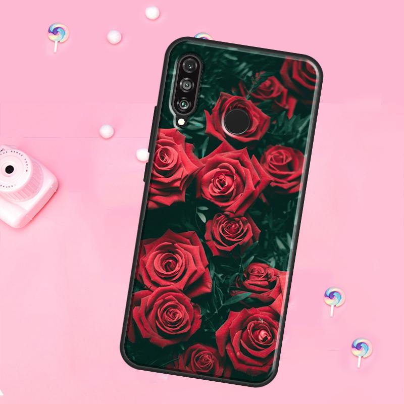 

Flower Red Rose For Huawei Nova 11 Pro 10 9 SE Y70 Y60 Y90 Y61 Y91 Y73 Y72 12s 12i 11i 8i P30 P40 Lite Case Huawei Nova 11