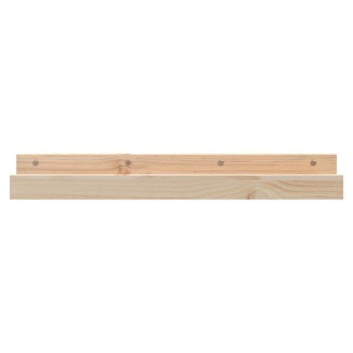 823589 vidaXL Wall Shelves 2 Pcs 80x12x9 Cm Solid Pine Wood